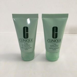 Clinique 7 day scrub cream. Two 1 fl oz. bottles.